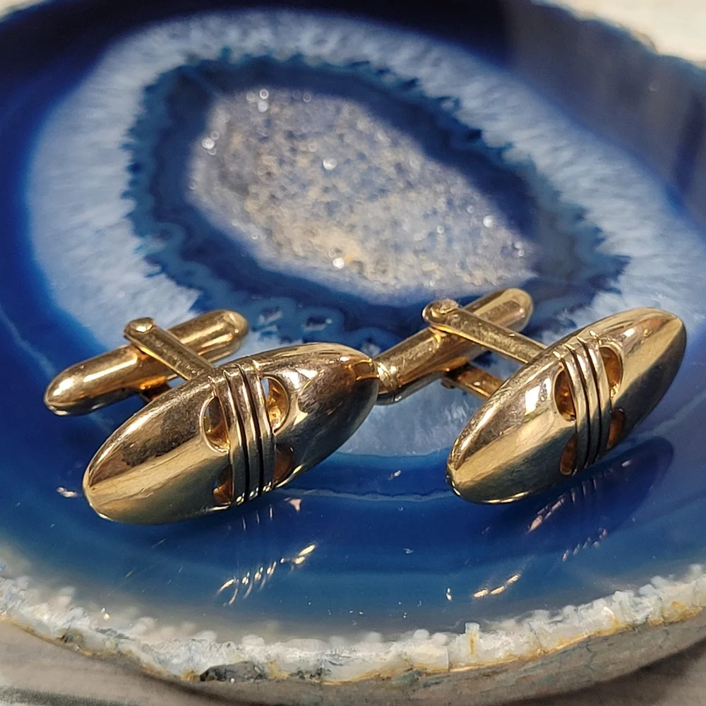 SWANK Gold Cufflinks